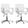 Swivel dining chairs 2 units white synthetic leather by vidaXL, dining chairs - Ref: Foro24-334759, Price: 153,74 €, Discount: %