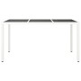 Mesa de comedor de jardín 150 x 90 x 75 cm Poliratán