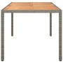 Mesa de comedor de jardín Gris 150 x 90 x 75 cm Poliratán