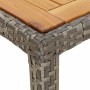 Mesa de comedor de jardín Gris 150 x 90 x 75 cm Poliratán