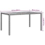 Mesa de comedor de jardín Gris 150 x 90 x 75 cm Poliratán