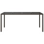 Mesa de comedor de jardín Marrón 190 x 90 x 75 cm Poliratán