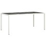 Mesa de comedor de jardín Blanco 190 x 90 x 75 cm Poliratán