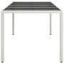 Mesa de comedor de jardín Blanco 190 x 90 x 75 cm Poliratán