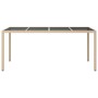 Mesa de comedor de jardín Beige 190 x 90 x 75 cm Poliratán