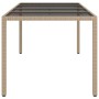 Mesa de comedor de jardín Beige 190 x 90 x 75 cm Poliratán