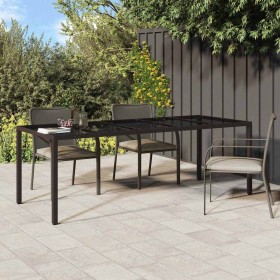 Mesa de comedor de jardín Marrón 250 x 100 x 75 cm Poliratán