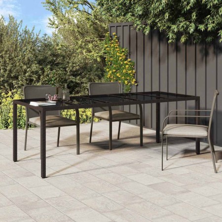 Mesa de comedor de jardín Marrón 250 x 100 x 75 cm Poliratán