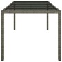 Mesa de comedor de jardín Gris 250 x 100 x 75 cm Poliratán