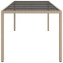 Mesa de comedor de jardín Beige 250 x 100 x 75 cm Poliratán