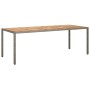 Mesa de comedor de jardín Gris 250 x 100 x 75 cm Poliratán