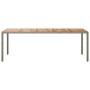 Mesa de comedor de jardín Gris 250 x 100 x 75 cm Poliratán