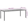 Mesa de comedor de jardín Gris 250 x 100 x 75 cm Poliratán