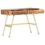 Escritorio con cajones madera maciza de acacia 100x55x75 cm