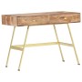 Escritorio con cajones madera maciza de acacia 100x55x75 cm