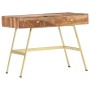 Escritorio con cajones madera maciza de acacia 100x55x75 cm