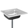 Küchenspüle mit Abtropffläche aus Edelstahl 600x600x155 mm von vidaXL, Sinkt - Ref: Foro24-147231, Preis: 84,05 €, Rabatt: %