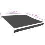 Toldo de lona blanco gris antracita 350x250 cm de vidaXL, Toldos - Ref: Foro24-143709, Precio: 35,16 €, Descuento: %