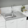 Küchenspüle mit Abtropffläche aus Edelstahl 800x600x155 mm von vidaXL, Sinkt - Ref: Foro24-147233, Preis: 113,99 €, Rabatt: %