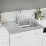 Küchenspüle mit Abtropffläche aus Edelstahl 800x600x155 mm von vidaXL, Sinkt - Ref: Foro24-147233, Preis: 113,99 €, Rabatt: %