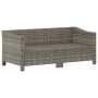Set de muebles de jardín 2 pzas cojines ratán sintético gris