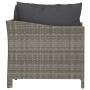 Set de muebles de jardín 2 pzas cojines ratán sintético gris