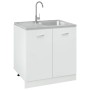 Küchenspüle mit Abtropffläche aus Edelstahl 800x600x155 mm von vidaXL, Sinkt - Ref: Foro24-147233, Preis: 113,99 €, Rabatt: %