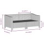 Set de muebles de jardín 2 pzas cojines ratán sintético gris
