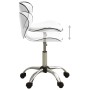 Bürostuhl aus weißem Kunstleder von vidaXL, Bürostühle - Ref: Foro24-3088625, Preis: 83,62 €, Rabatt: %