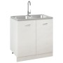 Doppelbecken-Küchenspüle aus Edelstahl, 800 x 500 x 155 mm von vidaXL, Sinkt - Ref: Foro24-147234, Preis: 113,23 €, Rabatt: %