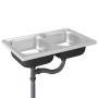 Doppelbecken-Küchenspüle aus Edelstahl, 800 x 500 x 155 mm von vidaXL, Sinkt - Ref: Foro24-147234, Preis: 113,23 €, Rabatt: %