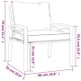 Silla de jardín acero con cojines gris 68x76x79 cm