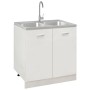 Doppelbecken-Küchenspüle aus Edelstahl, 800 x 600 x 155 mm von vidaXL, Sinkt - Ref: Foro24-147235, Preis: 142,19 €, Rabatt: %