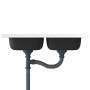Fregadero de cocina doble seno acero inoxidable 800x600x155 mm de vidaXL, Fregaderos - Ref: Foro24-147235, Precio: 149,60 €, ...
