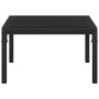 Mesa de centro de jardín acero negro 60x60x35 cm