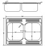 Doppelbecken-Küchenspüle aus Edelstahl, 800 x 600 x 155 mm von vidaXL, Sinkt - Ref: Foro24-147235, Preis: 142,19 €, Rabatt: %