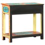 Mesa consola pintada a mano madera maciza de mango 80x35x75 cm