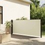 Toldo lateral retráctil crema 140x500 cm