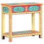 Mesa consola pintada a mano madera maciza de mango 80x35x75 cm