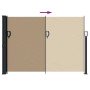 Toldo lateral retráctil gris taupe 140x500 cm