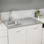 Küchenspüle mit Abtropffläche aus Edelstahl 1000x600x155 mm von vidaXL, Sinkt - Ref: Foro24-147237, Preis: 178,32 €, Rabatt: %