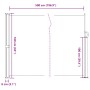 Toldo lateral retráctil azul 160x500 cm