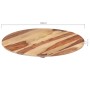Runde Tischplatte aus massivem Palisanderholz 25-27 mm 60 cm von vidaXL, Tischplatten - Ref: Foro24-285974, Preis: 59,65 €, R...