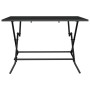 Mesa de jardín plegable malla acero gris antracita 110x80x72 cm