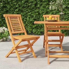 Sillas de jardín plegables 2 uds madera maciza teca 47x63x90cm