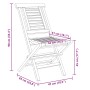 Sillas de jardín plegables 2 uds madera maciza teca 47x63x90cm