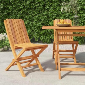 Sillas de jardín plegables 2 uds madera maciza teca 47x47x89cm