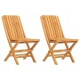 Sillas de jardín plegables 2 uds madera maciza teca 47x47x89cm