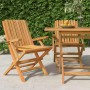 Sillas de jardín plegables 2 uds madera maciza teca 61x67x90 cm