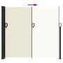 Toldo lateral retráctil crema 180x500 cm